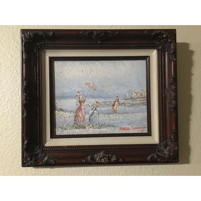 Gorgeous Original Oil On Canvas Painting Signed Marie Charlot