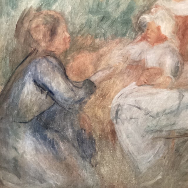 Pierre-Auguste Renoir Late 20th Century Pierre-Auguste Renoir Reproduction "La Family (Mother and Child) Framed For Sale - Image 4 of 12