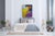 Mid-Century Modern Large 36x48 Mid-Century Modern Abstract Color Block Acrylic Painting on Canvas For Sale - Image 3 of 10