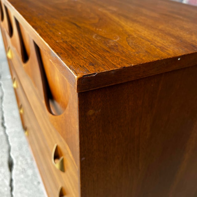 Broyhill Broyhill Brasilia Highboy Dresser Midcentury For Sale - Image 4 of 12