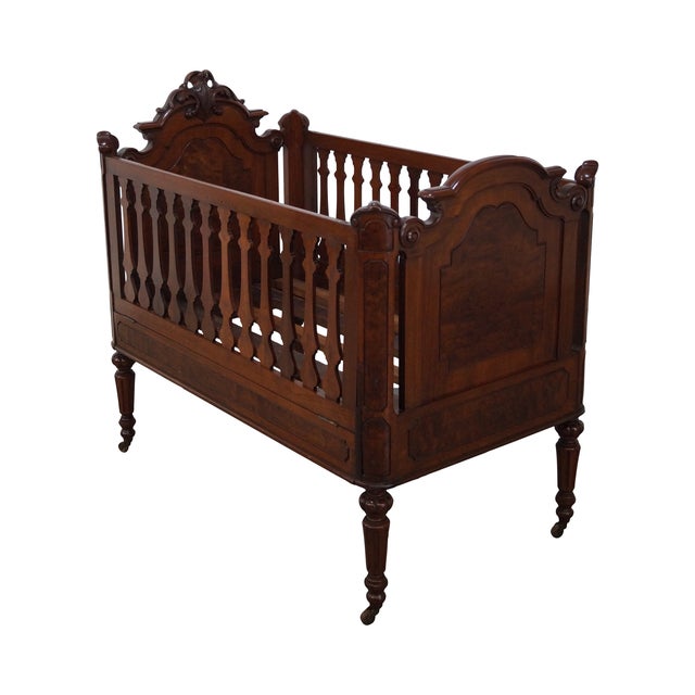 Antique Walnut American Renaissance Baby/Doll Crib Chairish