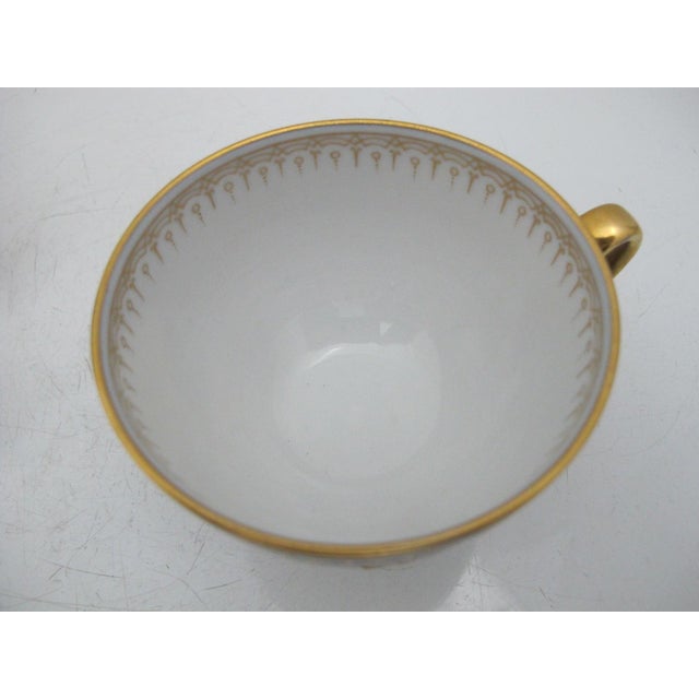 Ceramic Carl Knoll Karlsbad Landscape Castle Gilt Painting Porcelain Cup & Saucer For Sale - Image 7 of 9