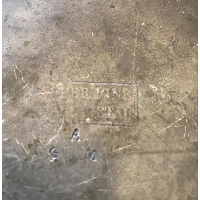 Metal 19th Century London Plate in Pewter with Spoons Puter, 1880s, Set of 8 For Sale - Image 7 of 9