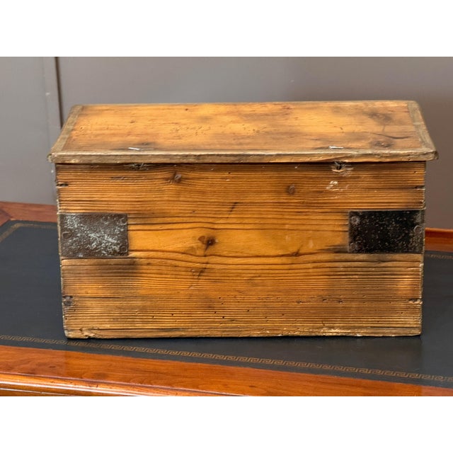 Tan 19th Century English Pine Box Hand-Painted as a Georgian Country House For Sale - Image 8 of 8