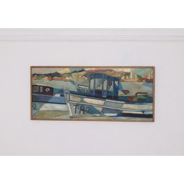 Kjell Lindberg, Boats, 1960s, Oil on Canvas, Framed For Sale - Image 8 of 11