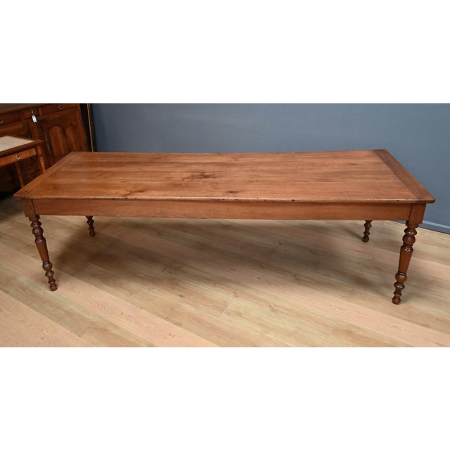 Mid-19th Century Louis Philippe Cherrywood Farmhouse Table For Sale - Image 6 of 16