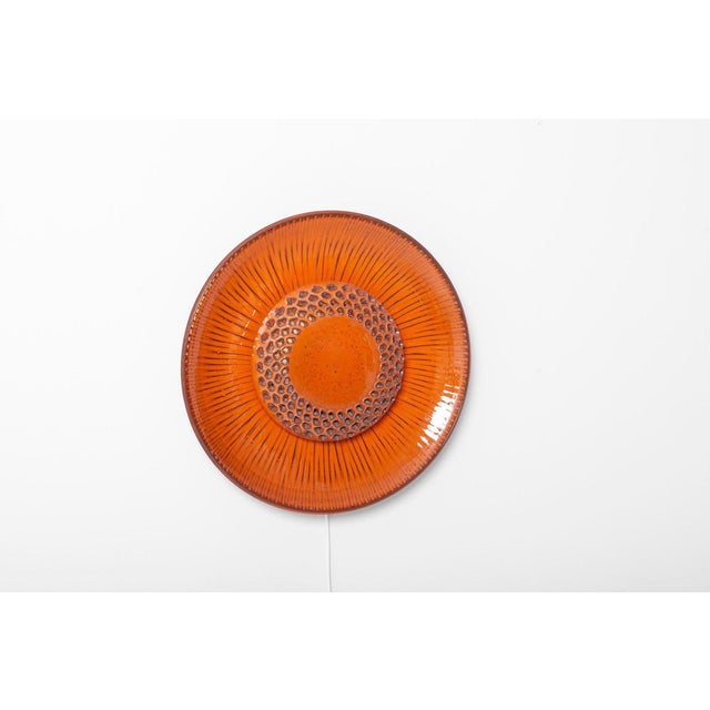 Ceramic Red Flower Wall Lamp in Ceramics, 1960s For Sale - Image 7 of 12