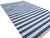 Not Yet Made - Made To Order Handmade Cotton Area Rug, Vegetable Dyed, Blue and Orange Striped Dhurrie -6'x9' For Sale - Image 5 of 13