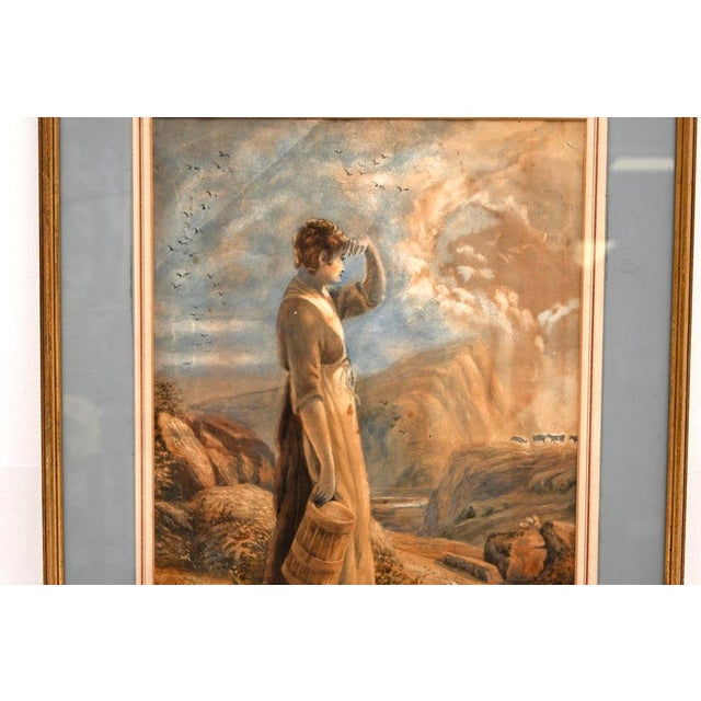 Figurative Composition, 19th Century, Watercolor, Framed For Sale - Image 3 of 9