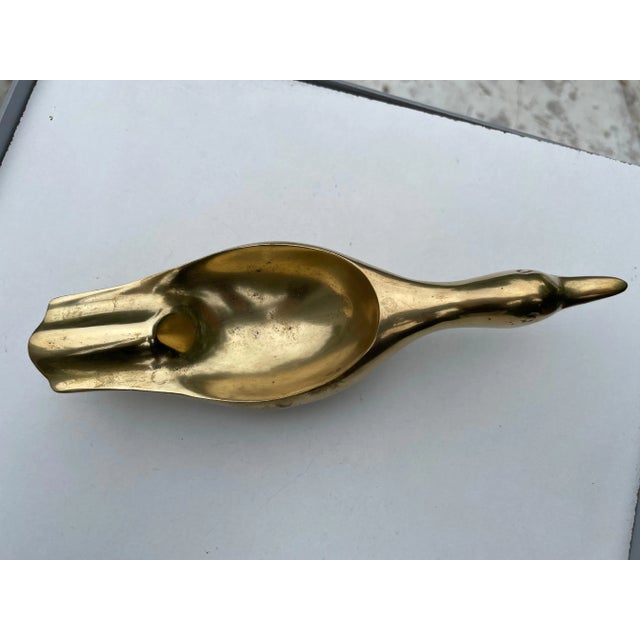 1970s French Golden Sculptural Ashtray in Solid Brass, 1970 For Sale - Image 5 of 8