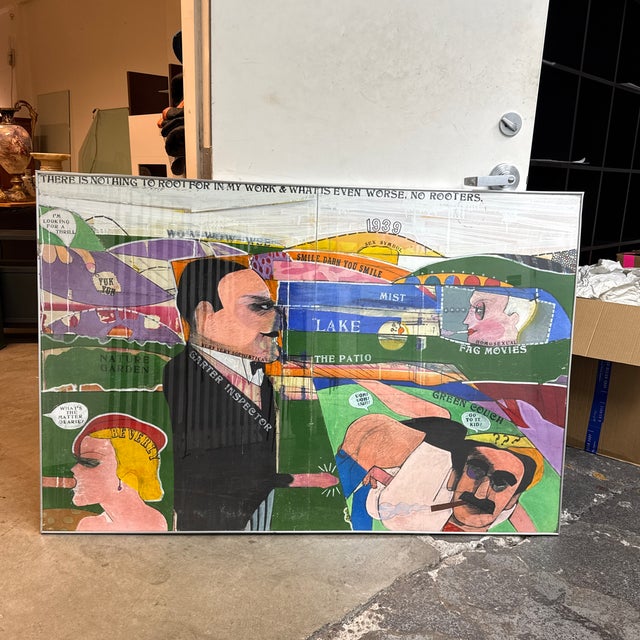 Richard Merkin "An Evening With Adolphe Menjou" Mixed Media Art Work, Framed For Sale - Image 12 of 12