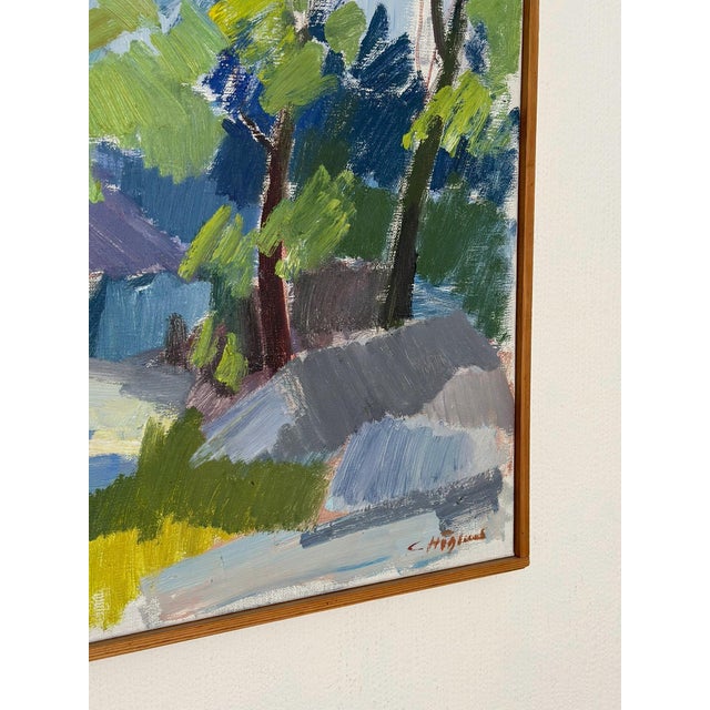 Gustaf Höglund, Saltsjöbadssommer, 1969, Oil on Canvas, Framed For Sale - Image 12 of 14