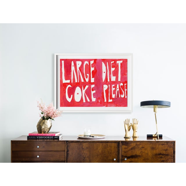 Contemporary Large Diet, Please by Virginia Chamlee in White Frame, Large Art Print For Sale - Image 3 of 4
