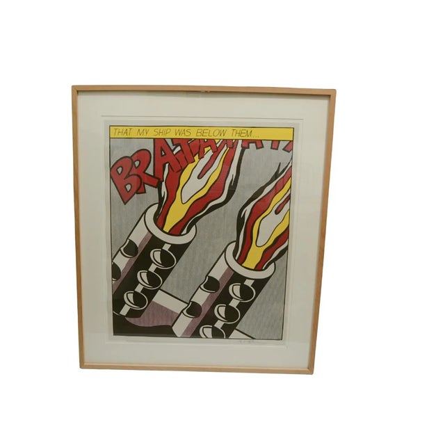 Roy Lichtenstein Mid 20th Century Roy Lichtenstein: As I Opened Fire Poster Triptych – Artist Signed For Sale - Image 4 of 11