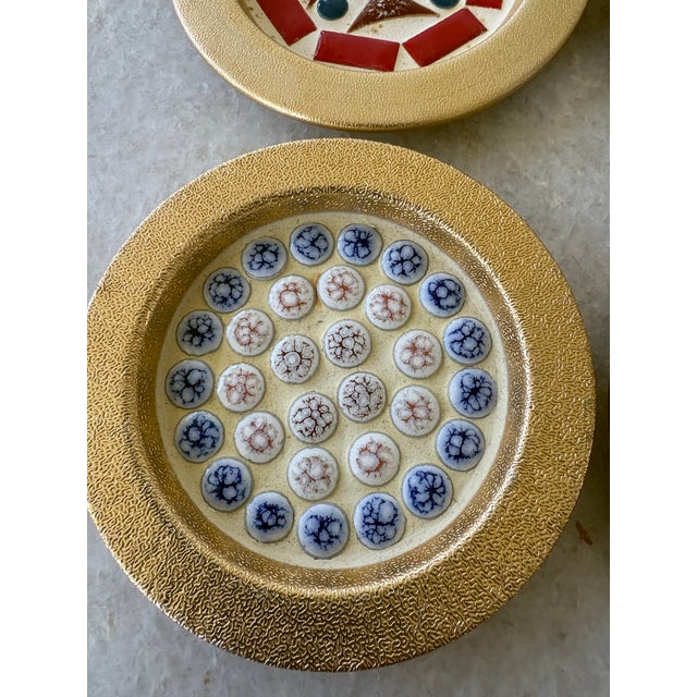 Super cool mid-century, modern mosaic tile coasters, excellent condition beautiful colors.