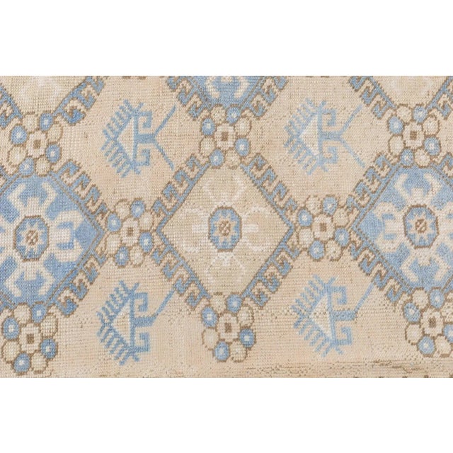 Fine Antique Turkish Oushak Wool Rug 6'6'' X 9'7'' For Sale - Image 10 of 12