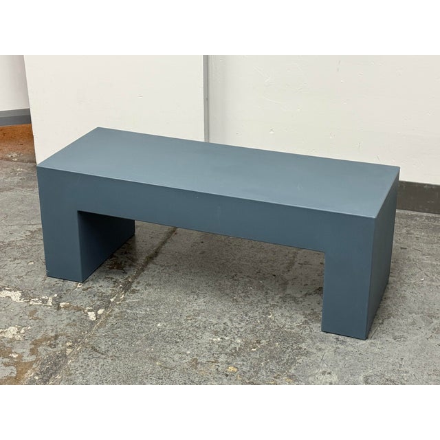 Blue Lella & Massimo Vignelli for Heller Vignelli Bench, Outdoor For Sale - Image 8 of 12