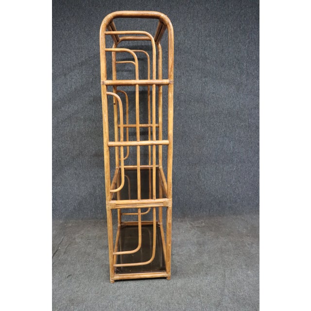 Mid Century Faux Bamboo Etagere For Sale - Image 4 of 9