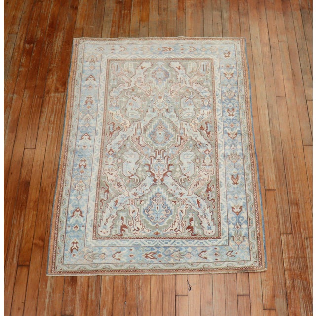 Antique Zabihi Collection Dragon Motif Scatter Size Persian Rug - 3'5" x 4'11" For Sale In New York - Image 6 of 6