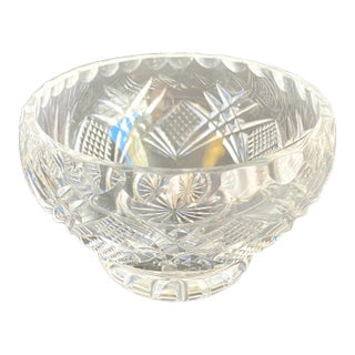 Vintage Crystal Cathedral Bowl Tipperary Decorative Cut Crystal Nut Dish For Sale