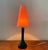 Beautiful table lamp produced by Kastrup Holmegaard, Denmark, 1960s. The lamp foot is made of organically shaped green...