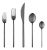 Mepra Linea 5-Piece Flatware Set, Ice Oro Black For Sale