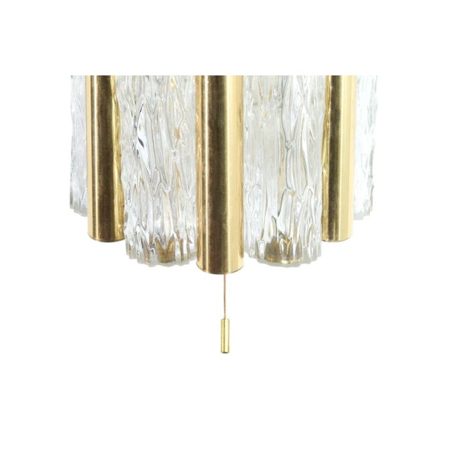 1960s Murano Glass and Brass Sconces by Doria Leuchten, Germany - a Pair For Sale - Image 4 of 8