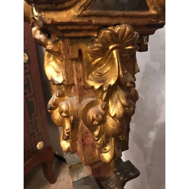 A Continental Italian Gilt Distressed Continental Pedestal For Sale - Image 4 of 11
