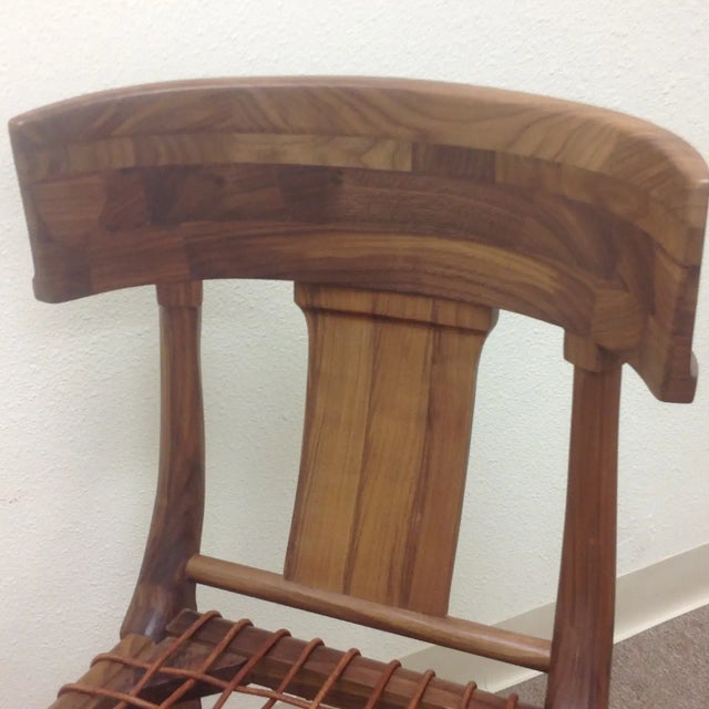 Mid-Century Modern Walnut Klismos Style Chair For Sale In San Diego - Image 6 of 8