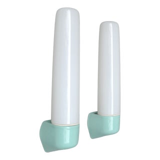Glass Mirror Lights by Wilhelm Wagenfeld for Lindner GmbH, Bamberg, 1960, Set of 2 For Sale