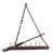 Mid 20th Century French Oblong Wood & Iron Chandelier For Sale