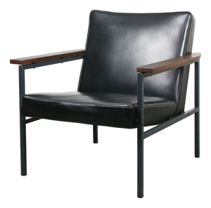 Vintage Bauhaus Lounge Chair in Black, 1970s