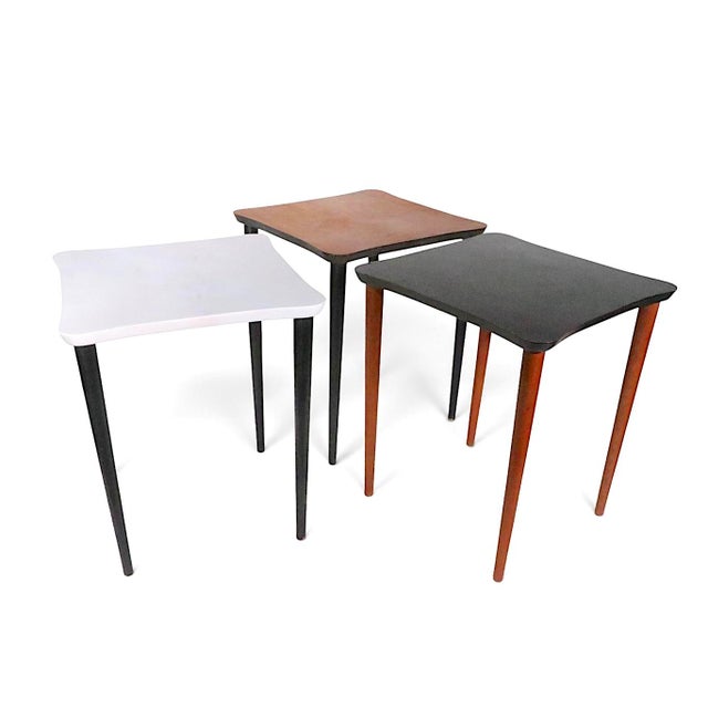 Set of Three Mid Century Stacking Tables For Sale - Image 15 of 18
