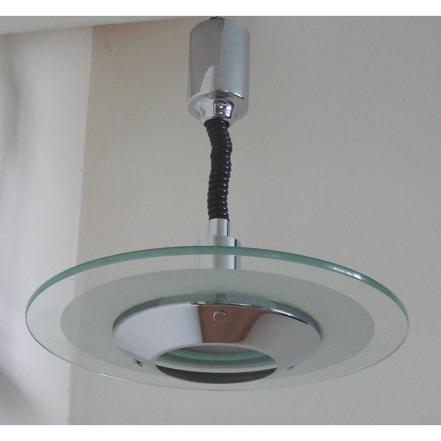 Helestra Pendant Lamp in Chrome and Glass, Germany, 1970s For Sale - Image 9 of 12