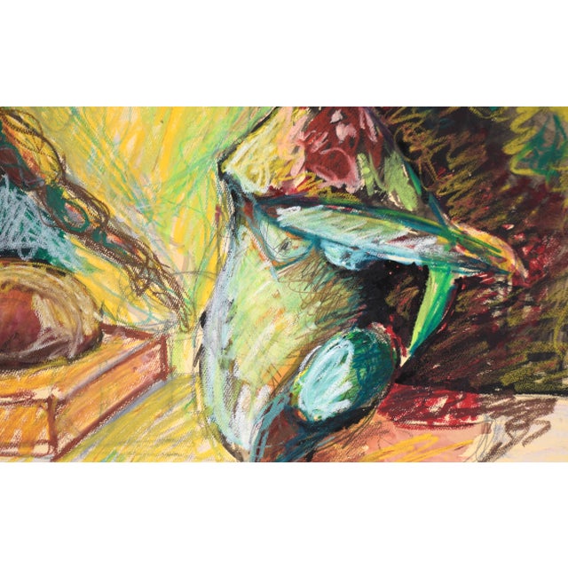 Drawing/Sketching Materials 9950 Seeking Advice From the Buddha - Figurative in Pastel on Paper by Michael William Eggleston For Sale - Image 7 of 7