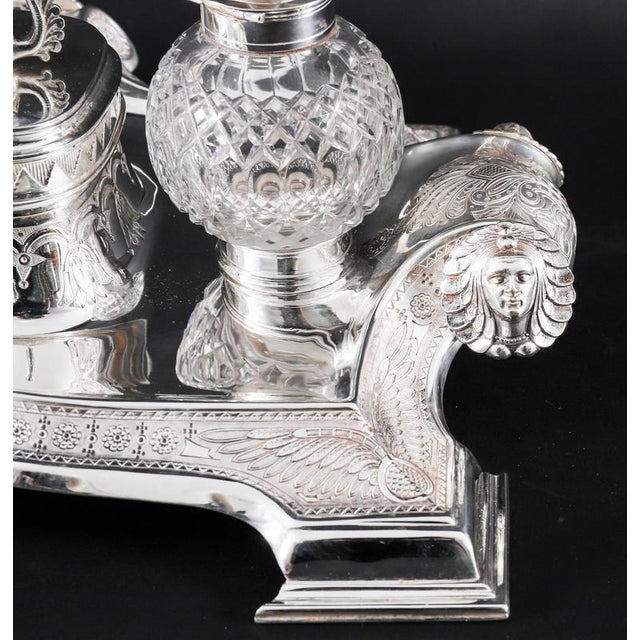 Antique Victorian Egyptian Revival Inkstand, 1890s For Sale - Image 10 of 18