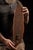 c. early 1900s; Wooden Thermometer in Tobacco Leaf Form Antique wall thermometer mounted on a hand carved and stained...