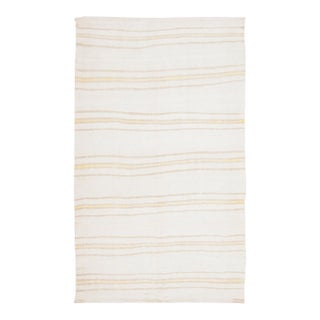 Vintage Turkish Kilim Hemp Rug With Gold Stripes by Rug & Kilim, 1950-1959 For Sale