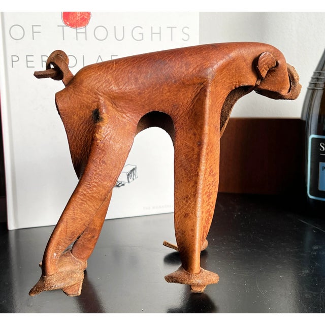 Vintage 1960's Modernist German Leather Monkey by Deru For Sale In Providence - Image 6 of 9