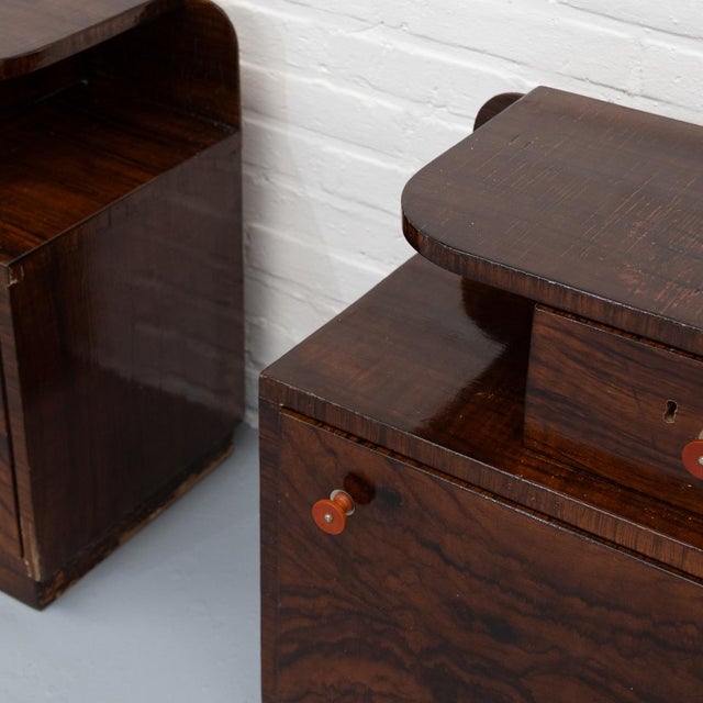 Art Deco Bedside Tables, 1920s, Set of 2 For Sale - Image 6 of 18