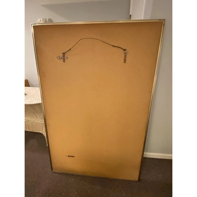 1970s Monumental Stained Glass Art Deco Revival Mirror For Sale - Image 4 of 13