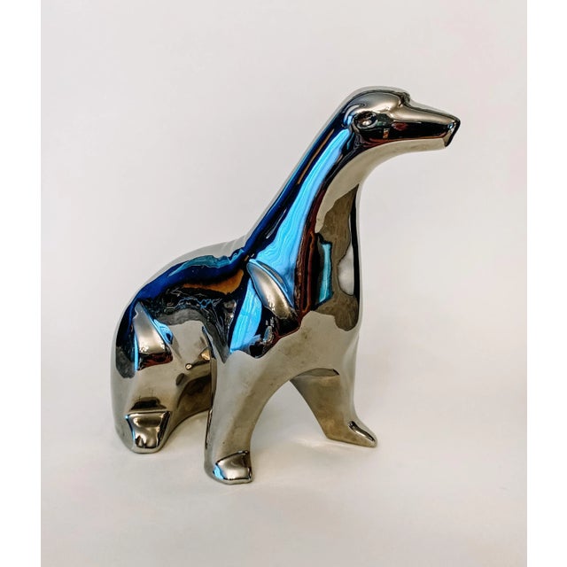 1970s 1970s Jaru Chrome Polar Bear Statue For Sale - Image 5 of 9