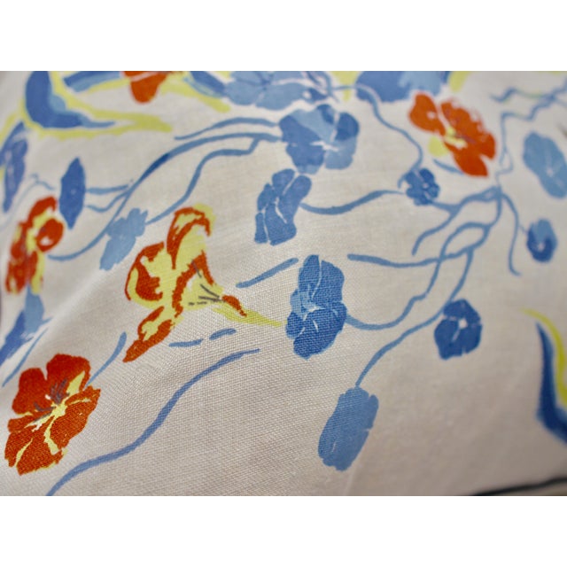 Textile Lake August "Agave Americana" 24" Square Hand Blocked Linen Pillow For Sale - Image 7 of 8