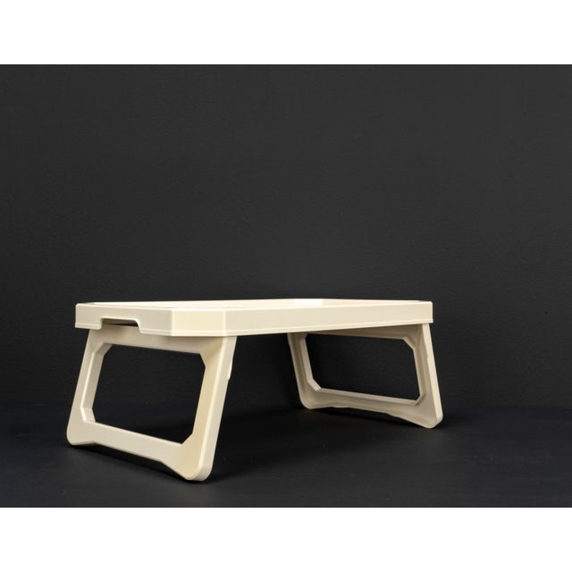 White Breakfast Tray with Folding Legs, 1980s For Sale - Image 4 of 18
