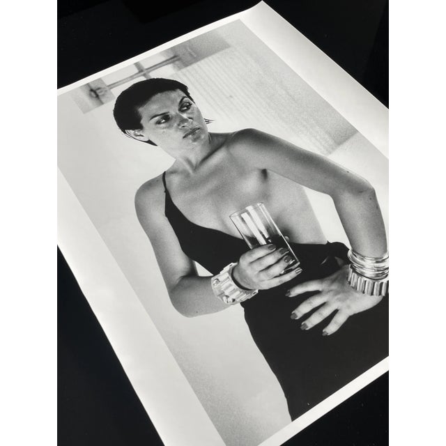 Pop Art "Paloma Picasso, Saint Tropez 1973" 20x24 Vintage Silver Gelatin Print by Helmut Newton For Sale - Image 3 of 7