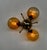 Amber Trifoglio Polished Brass Amber Bubbles Globe Flush Mount by Fabio LTD For Sale - Image 8 of 8