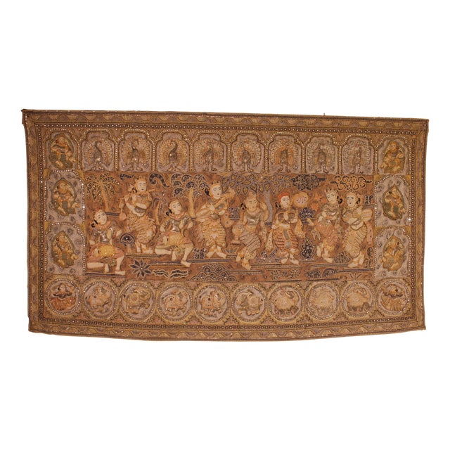 Thai Embroidery, 19th Century For Sale