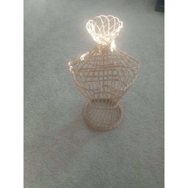 GORGEOUS 1960 wicker 26" Mannequin or Dress Form. This product is a vintage 1960 wicker 26" mannequin designed for adult...