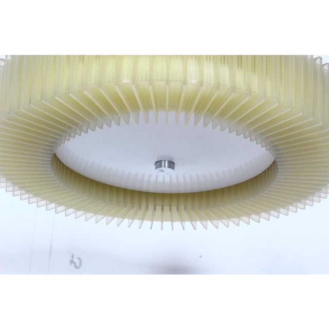 Beige Small Acrylic Glass Ceiling Lamp, 1970s For Sale - Image 8 of 10