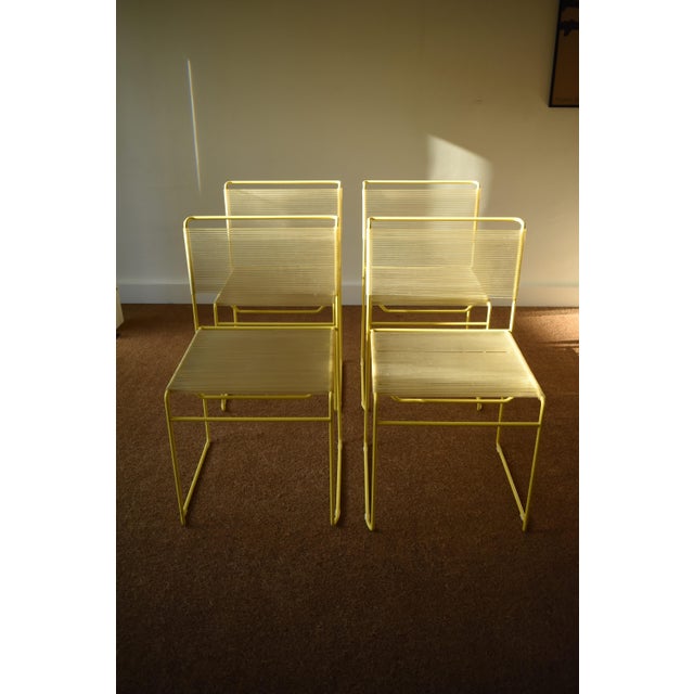 Metal Dining Chairs and Table Model Spaghetti by Giandomenico Belotti for Fly Line, Set of 5 For Sale - Image 7 of 15